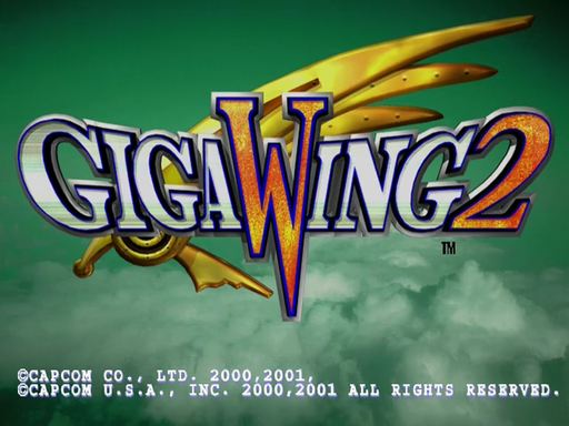 Giga Wing 2 title screen for Sega Dreamcast
